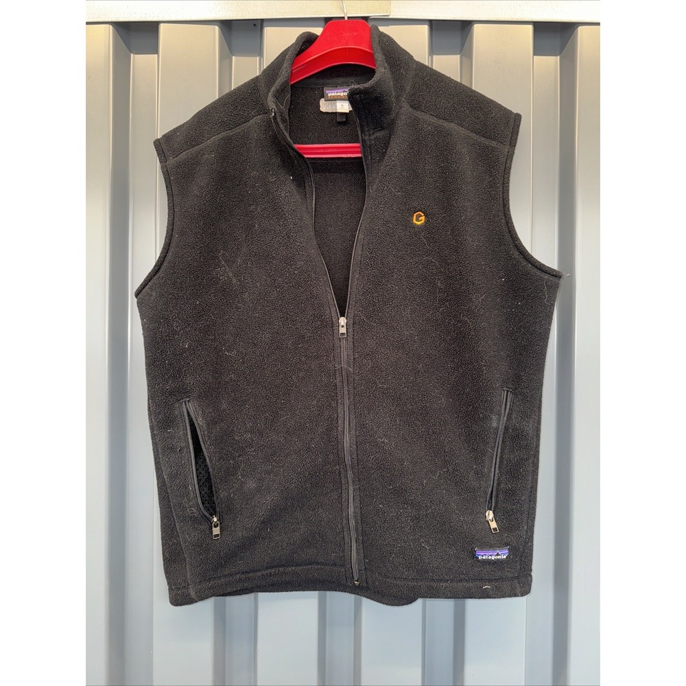 Patagonia Synchilla Vest‎ Mens black Fleece Full Zip Jacket Size XL - Picture 4 of 9